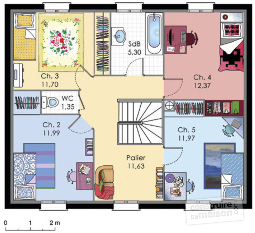 Plan d'étage de maison