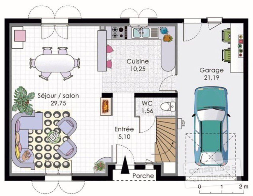Plan de maison 90 metre carre