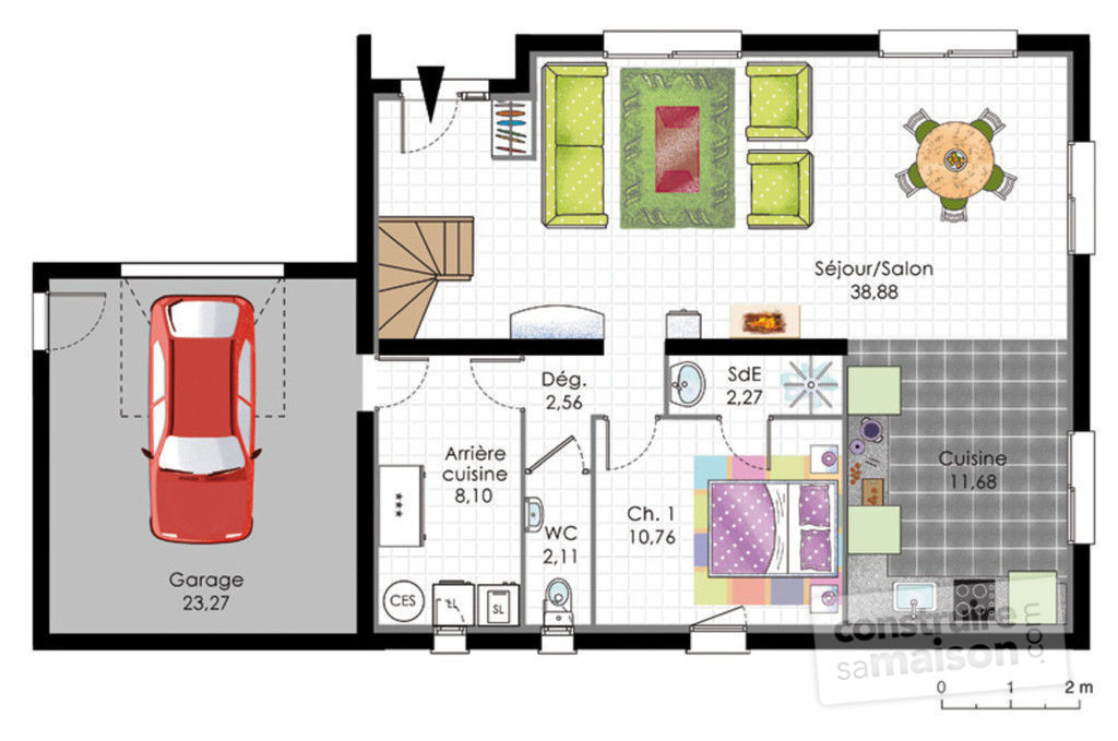 Plan maison sans perte de place