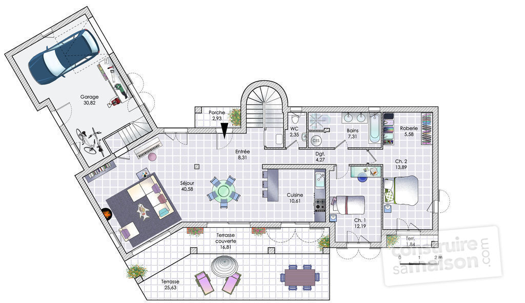 Plan de maison traditionelle