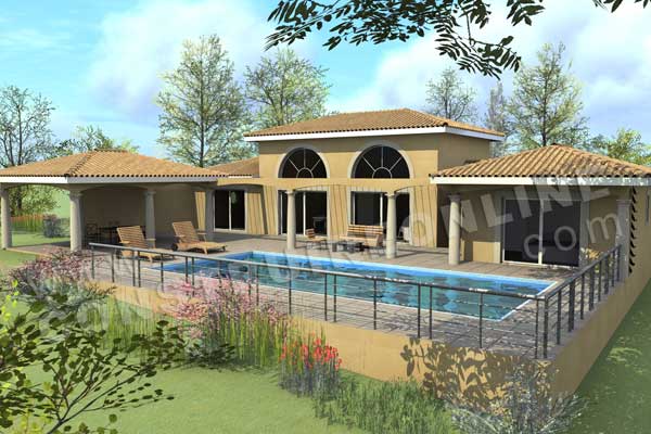 Plan de maison vue exterieur