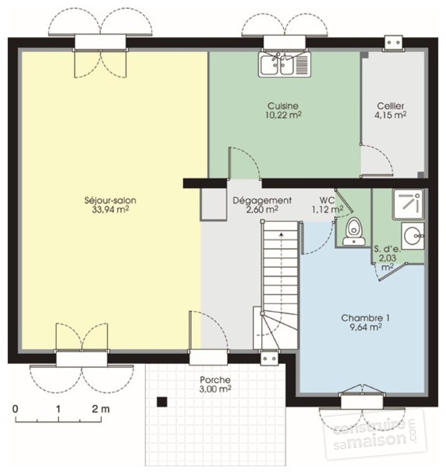 Plan de maison de 115m2