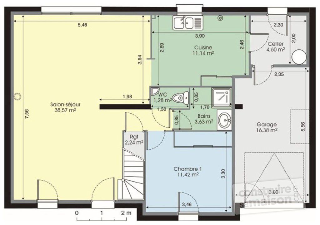 Plan de construction maison contemporaine