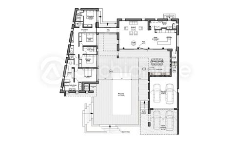 Plan maison architecte moderne 3d