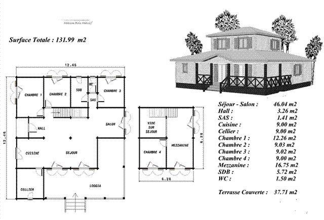 Modèle de maison avec plan