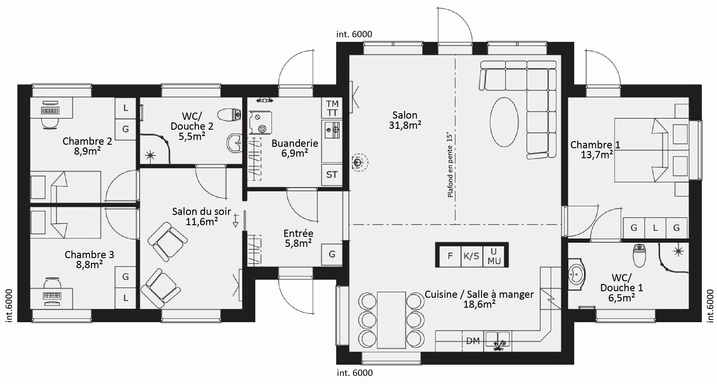 Plan de maison en ossature bois