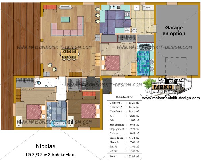Plan de maison contemporaine avec prix