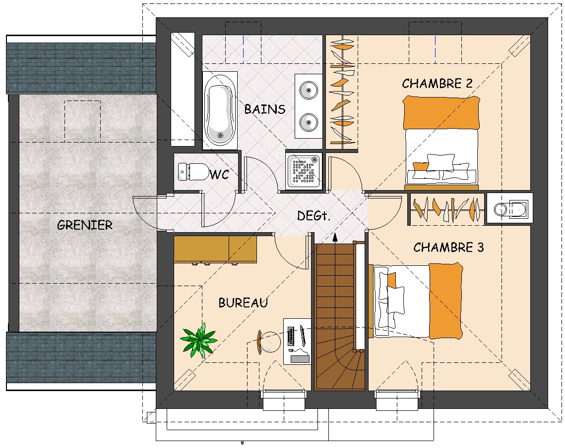 Plan maison neuve moderne