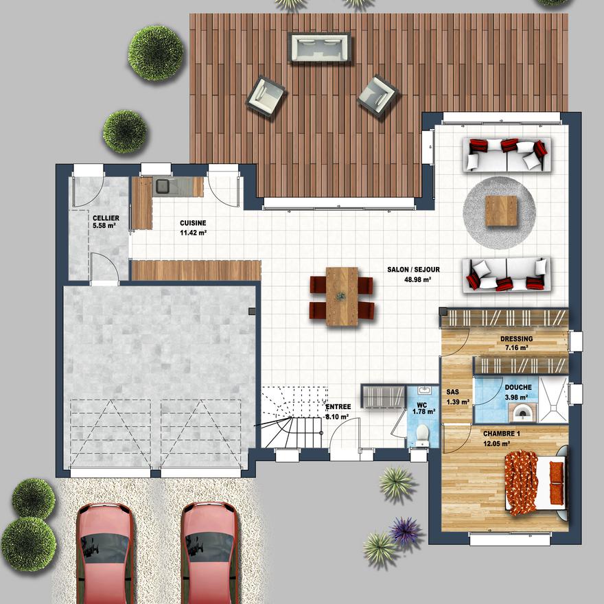 Maison bord de mer plan