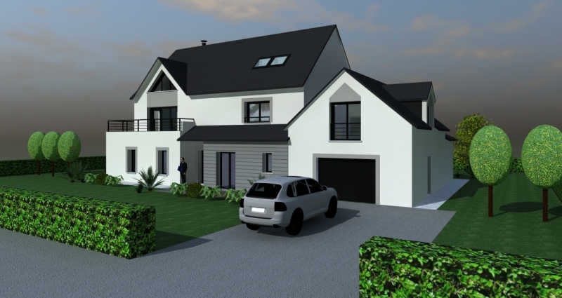 Plan de maison bretonne moderne