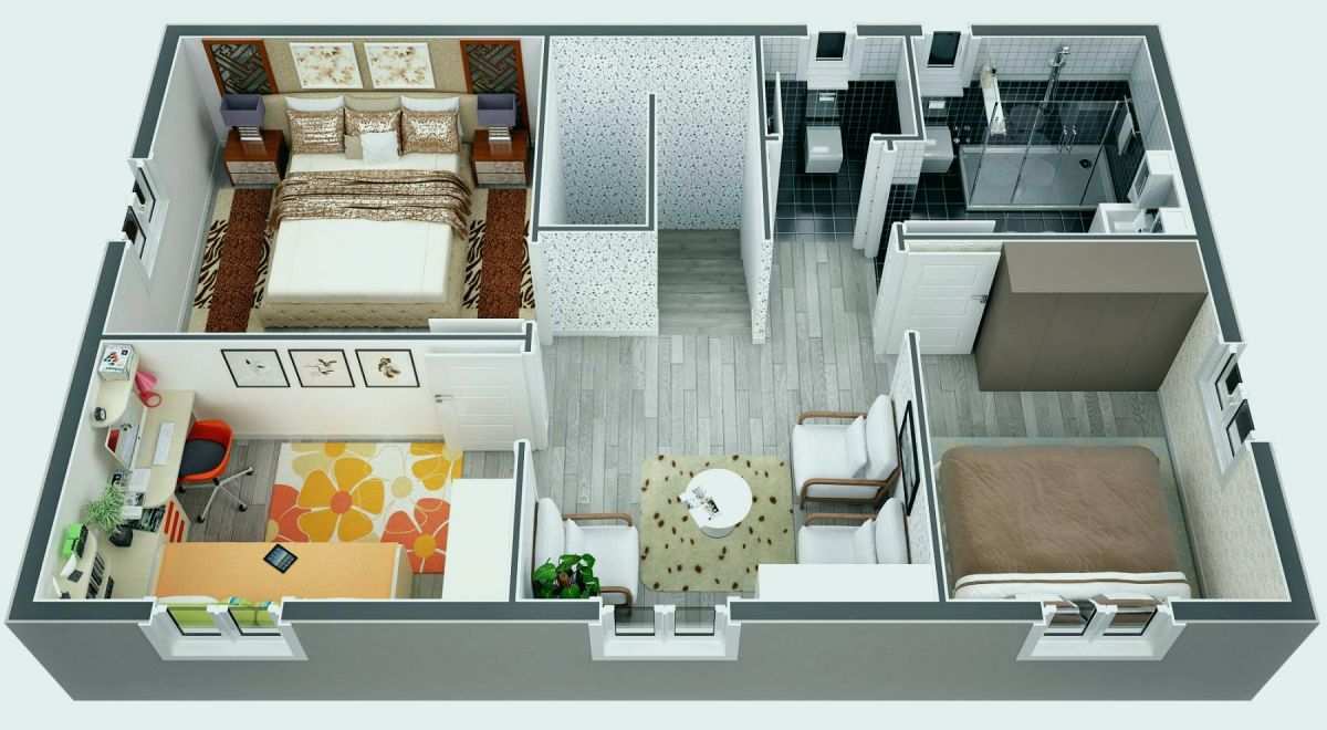 Plan de maison etage 100m2