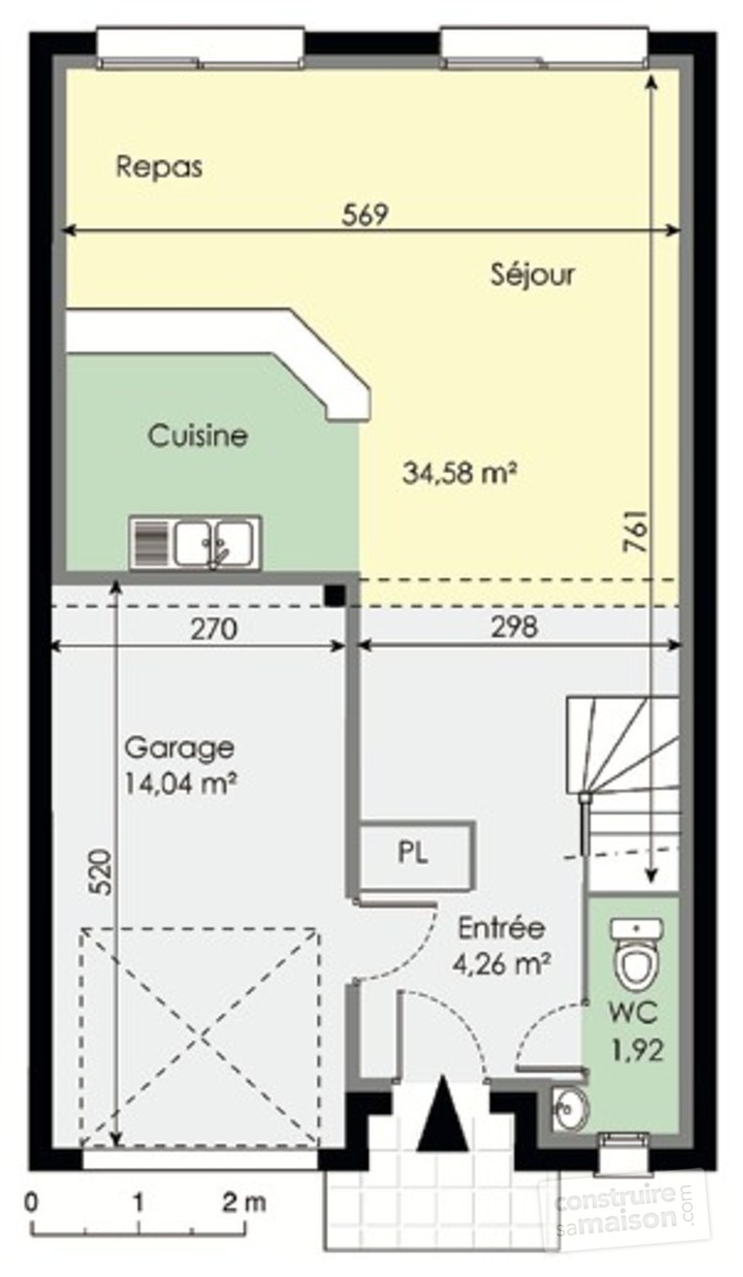 Plan de maison de 35m2