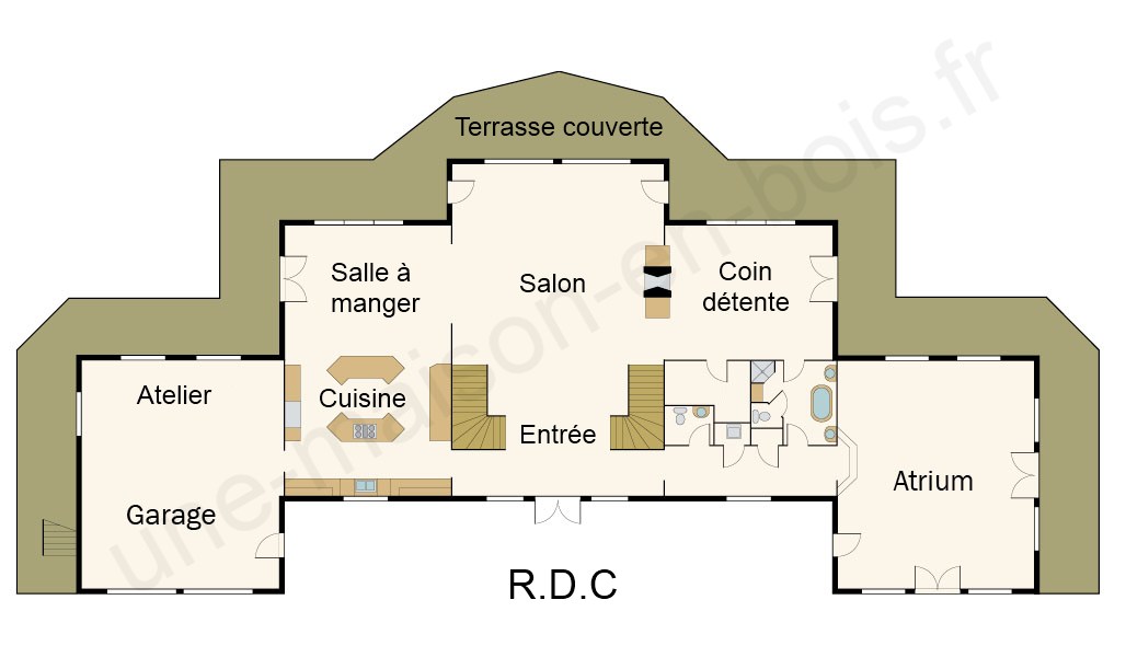 Model de plan de maison de luxe