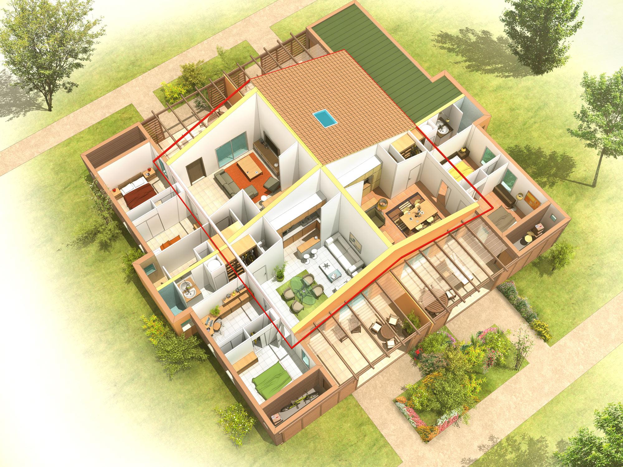 Plan maison de lux