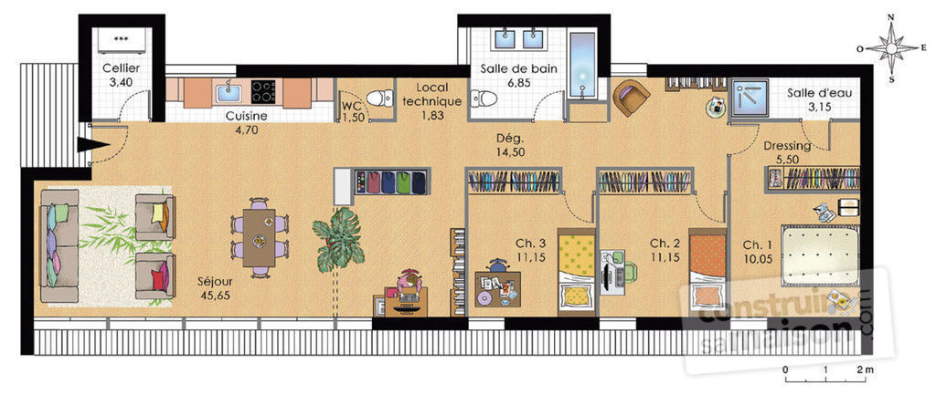 Plan de maison plain pied ile de la reunion