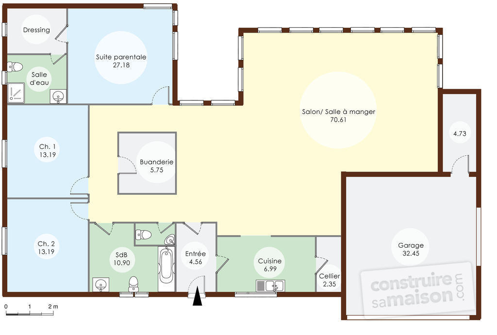 Plan de maison à ossature bois