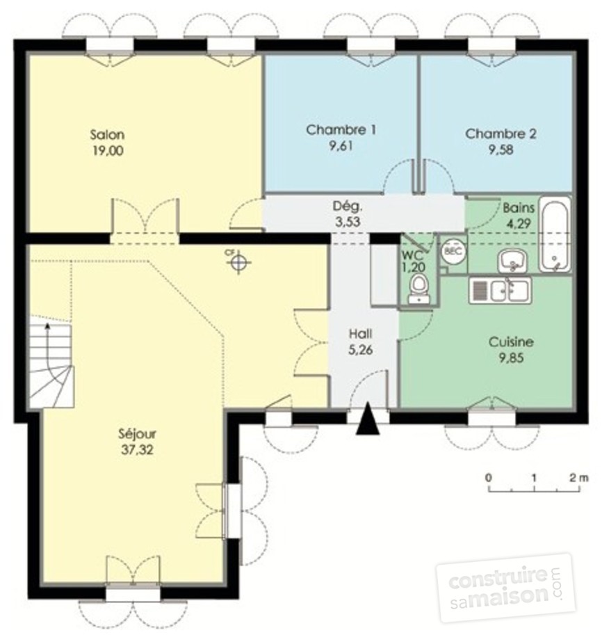 Plan de maison comble aménagé