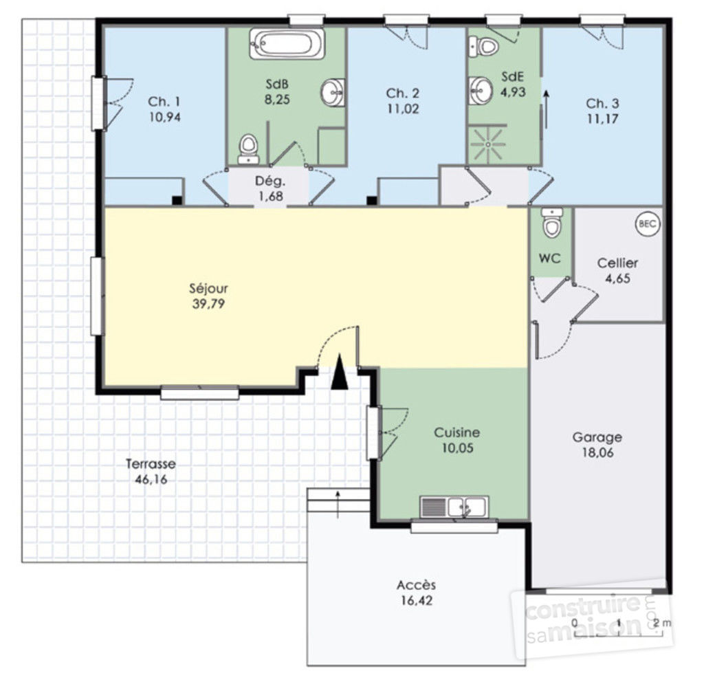 Faire un plan de maison sur powerpoint