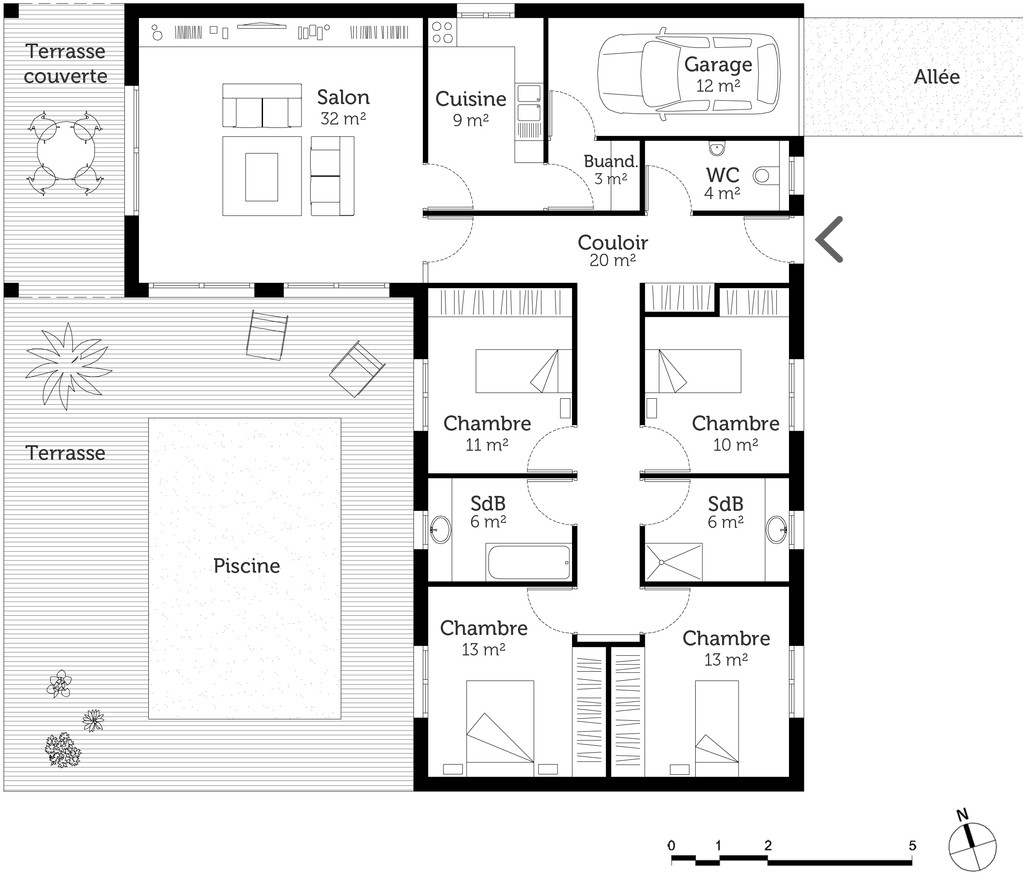 Dessin de plan de maison 3d