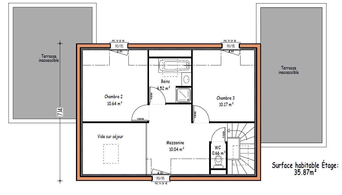 Plan de maison 3 etages