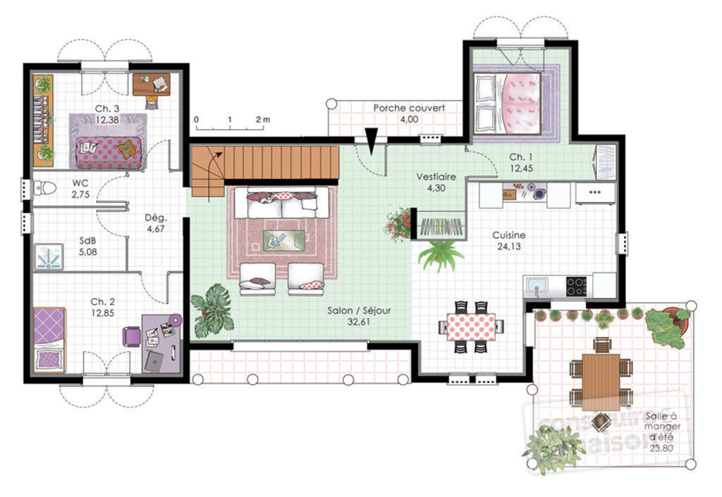 Plan de maison 140 m2 plain pied