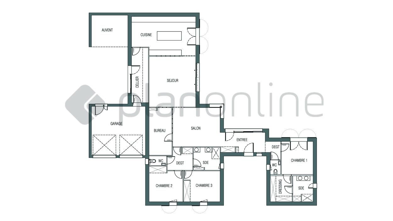 Plan de maison 5 ch