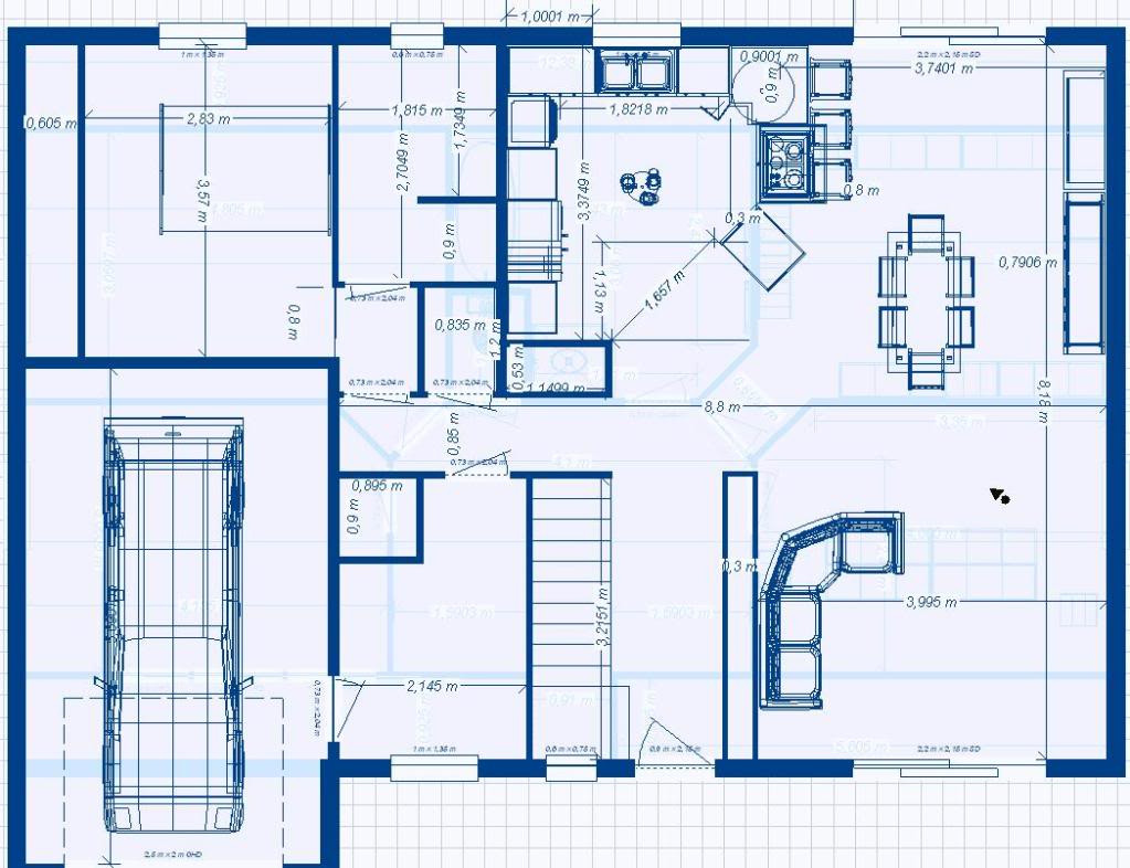 Plan d'architecte de maison marocaine