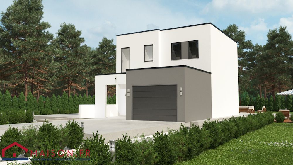 Plan maison de ville moderne