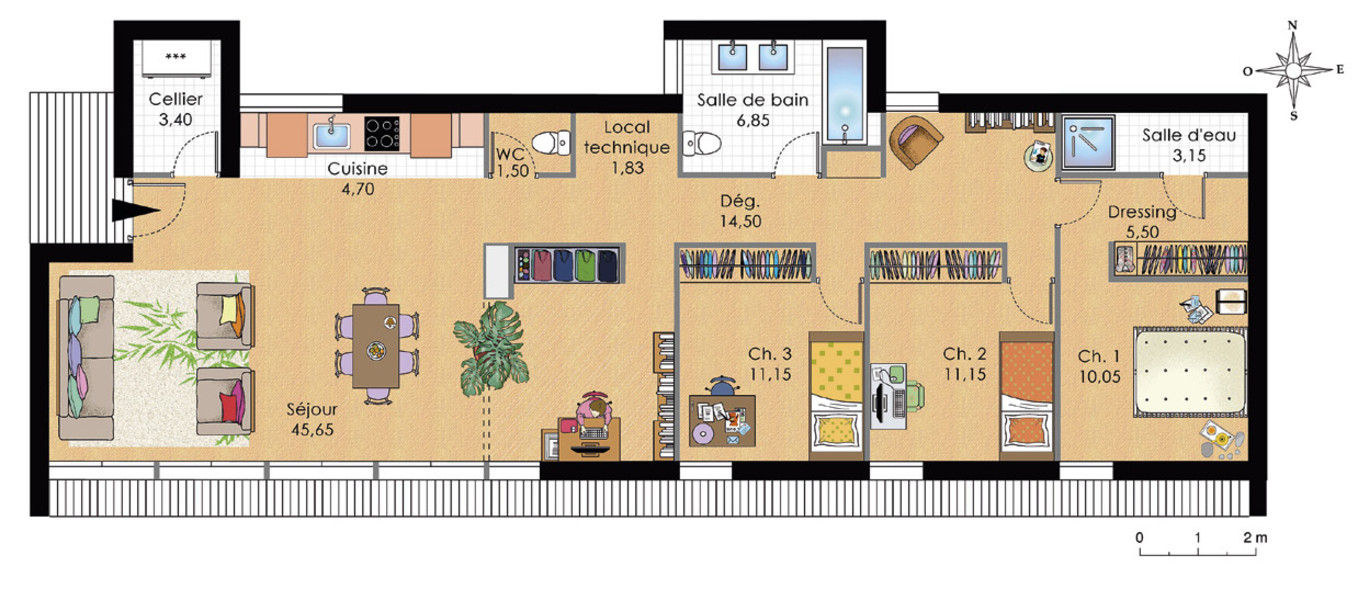 Echelle de plan maison