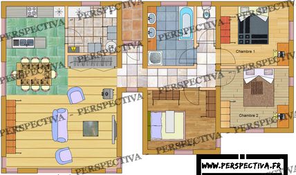 Plan de maison moderne en bois gratuit
