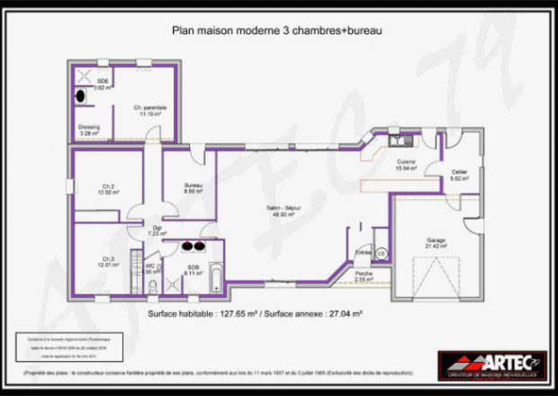Plan de maison sur terrain de 400m2 - Idées de travaux