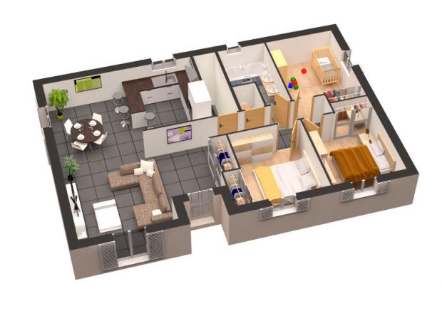 Sitemapcdatahttpsaramixel Thicoipeinfoplan Maison 60m2 2 Chambres 3d