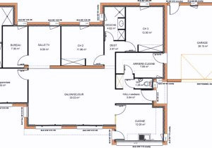 Plan de maison moderne 4 chambre