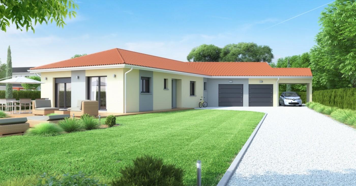 Plan de maison en l double garage