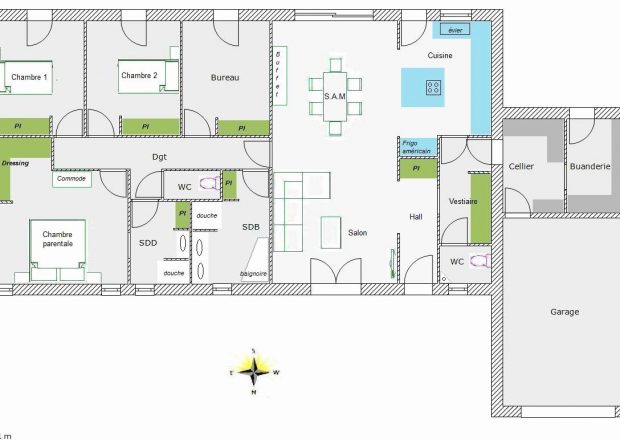 Plan de maison sur terrain de 400m2 - Idées de travaux