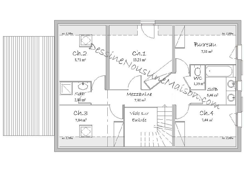 Idée de plan de maison 100m2