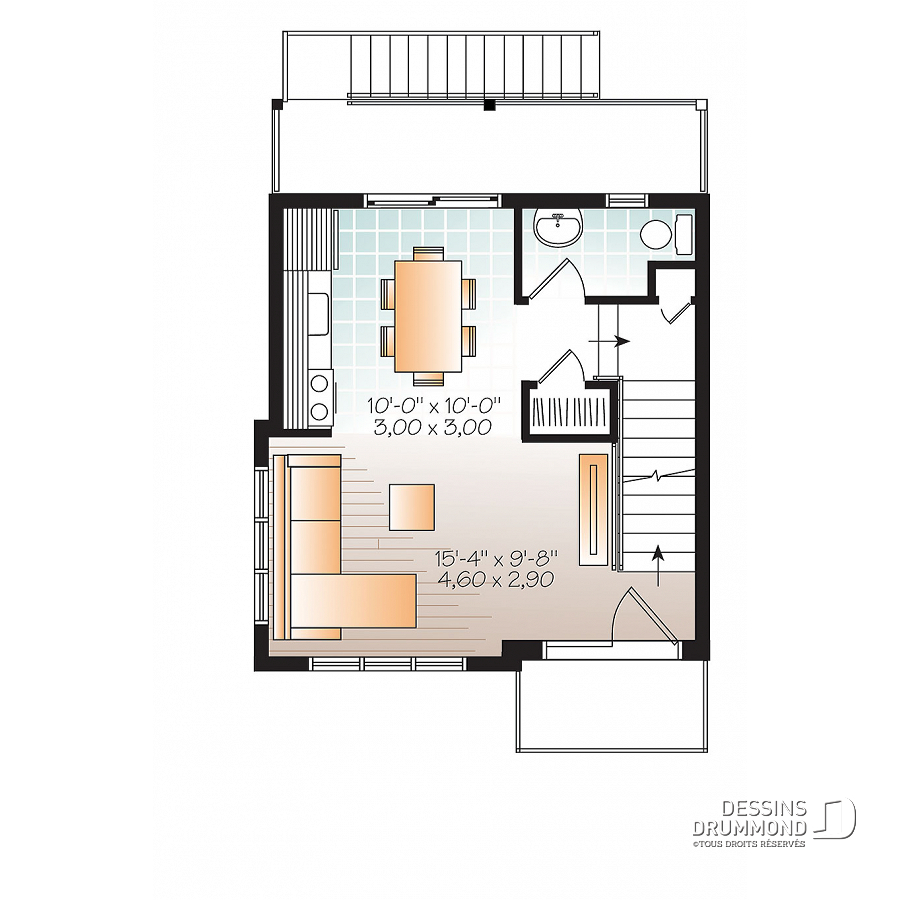 Plan de maison moderne dessin