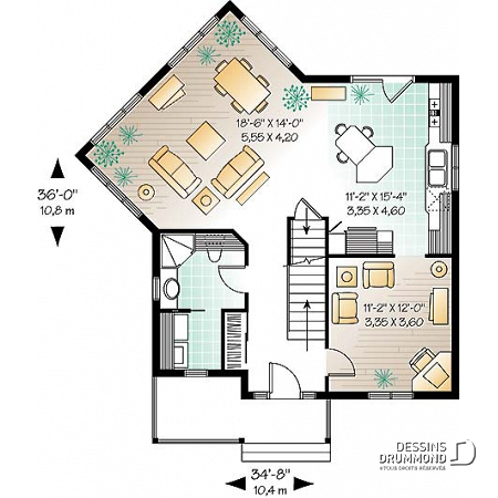Plan de maison en z
