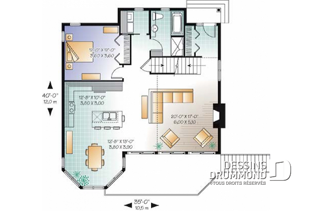 Plan de maison conviviale