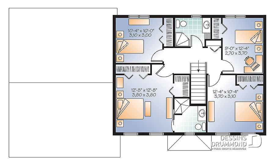 Plan de maison 10 chambres