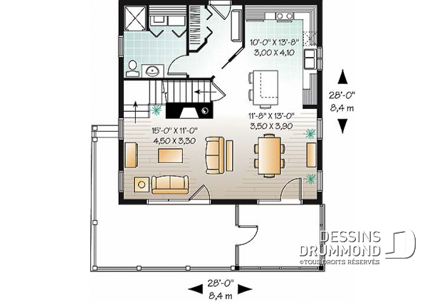 Plan de maison 28 x 30