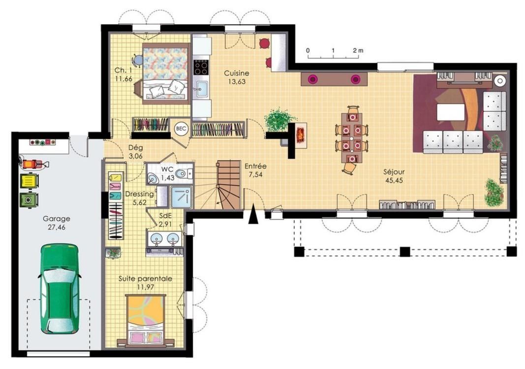 Plan de maison basse gratuit
