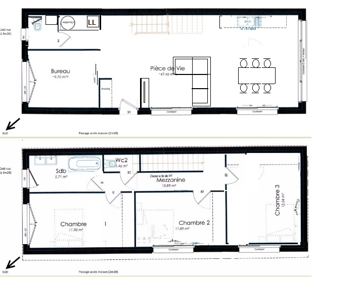 Plan de maison droite