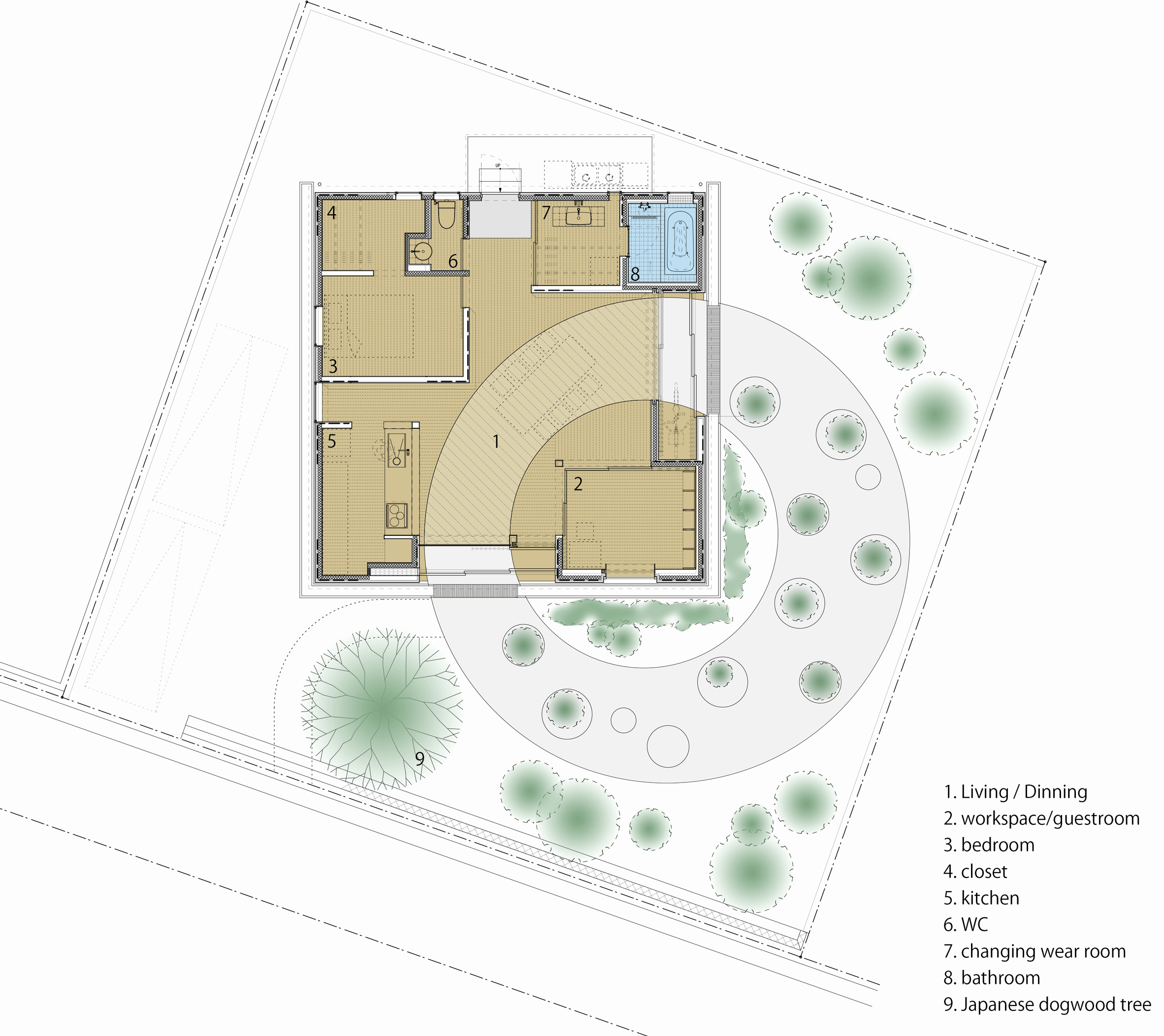 Plan de masse maison 3d