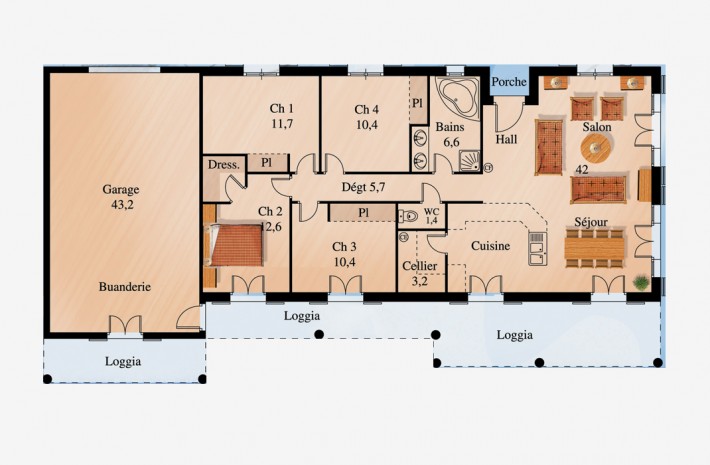 Plan de maison compagnon