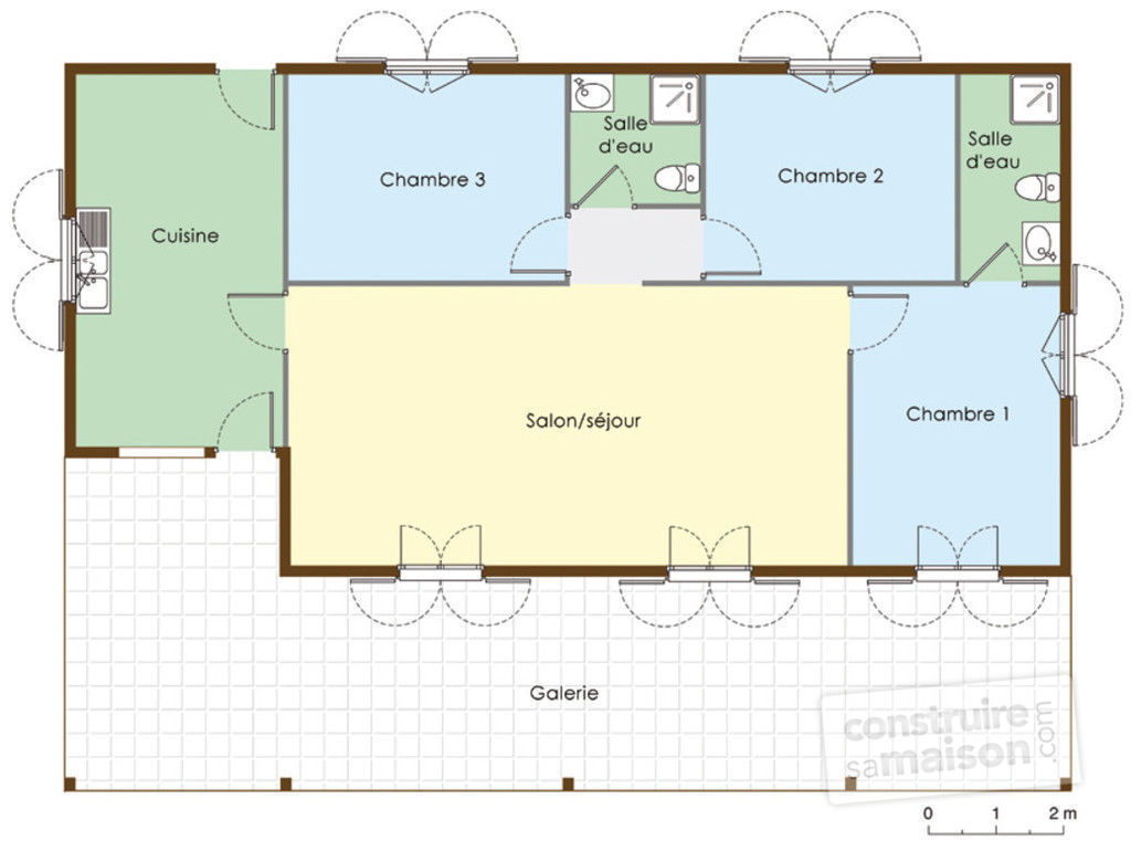 Plan de maison antillaise