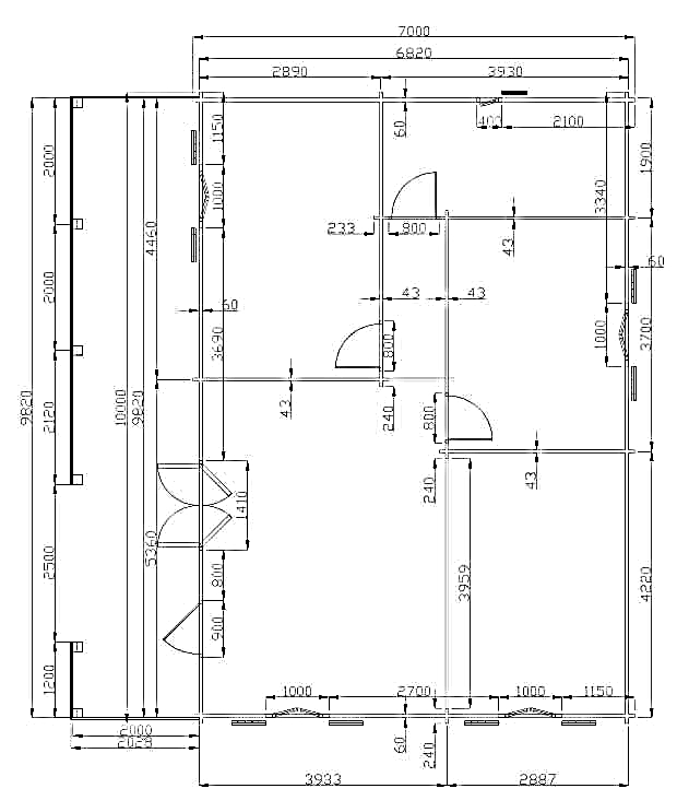 Plan de maison 70m2 au sol