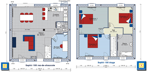 Plan de maison a 120 000 euros