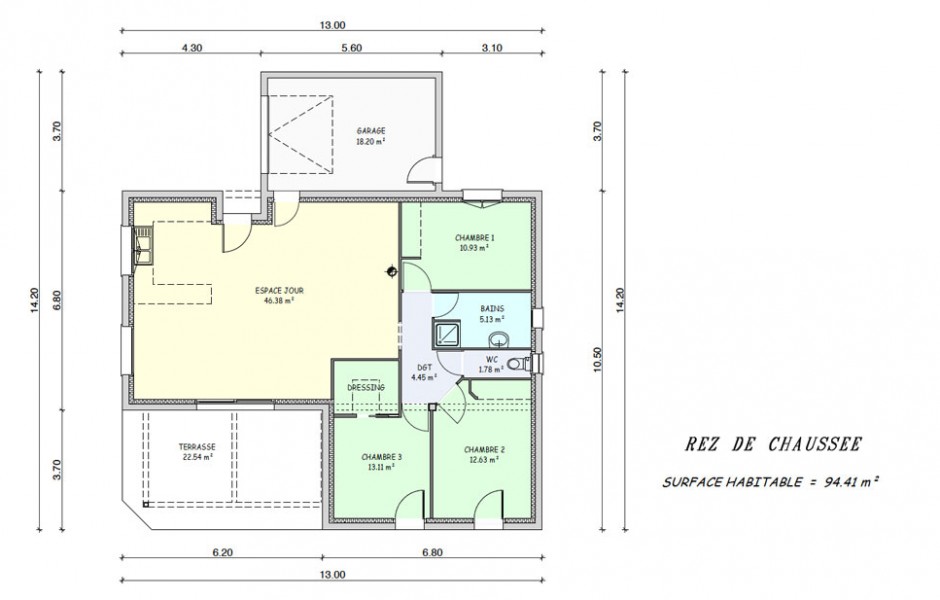 Plan de maconnerie maison
