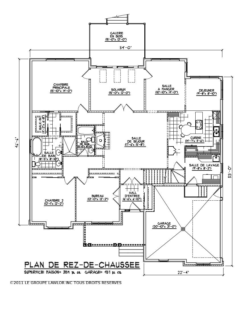 Plan maison de prestige